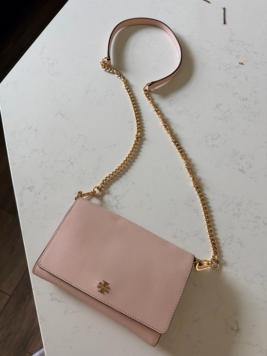 Tory Burch Handbags - Tory Burch Blush Pink Crossbody with Gold Chain